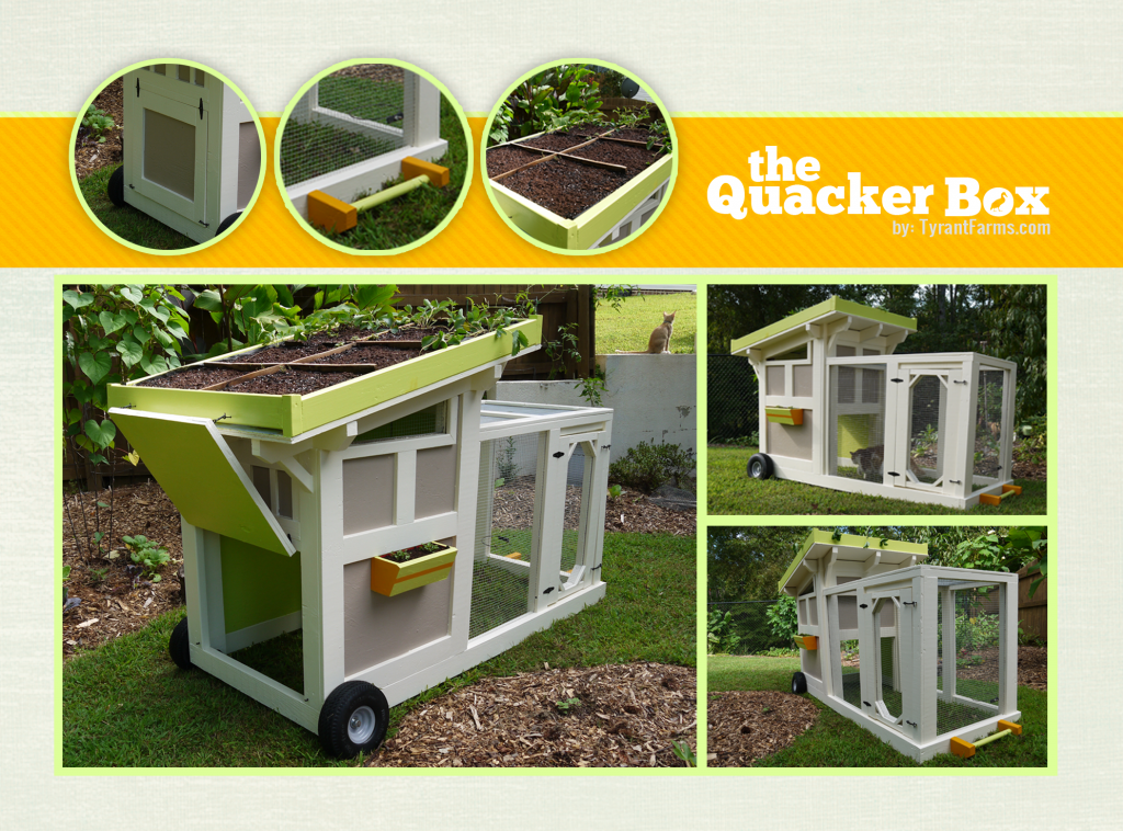 The Quacker Box - duck tractor, coop, house... via tyrantfarms.com