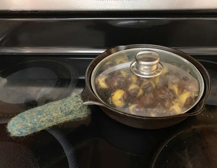 Recipe: Cast iron pan-roasted chestnuts on a stovetop - Tyrant Farms