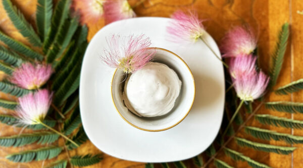 mimosa flower ice cream